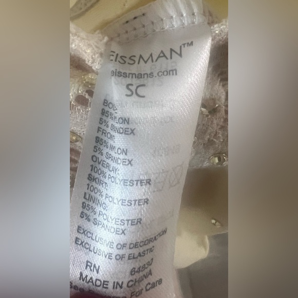 Weissman lyrical cream ivory dance leotard costume with gems. Kids size SC 6 - Picture 7 of 7